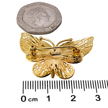 9ct gold 3g Butterfly Brooch